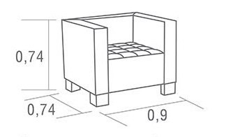 Кресло Спейс 90х76х73 см